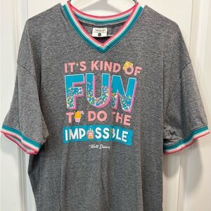 Jadelynn Brooke Disney Gray 'It's Kind of Fun to Do the Impossible' Graphic Tee